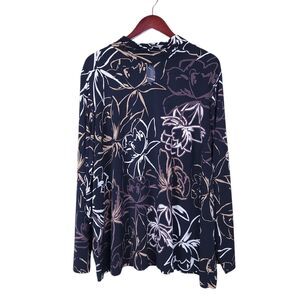Susan Graver Floral Liquid Knit Top